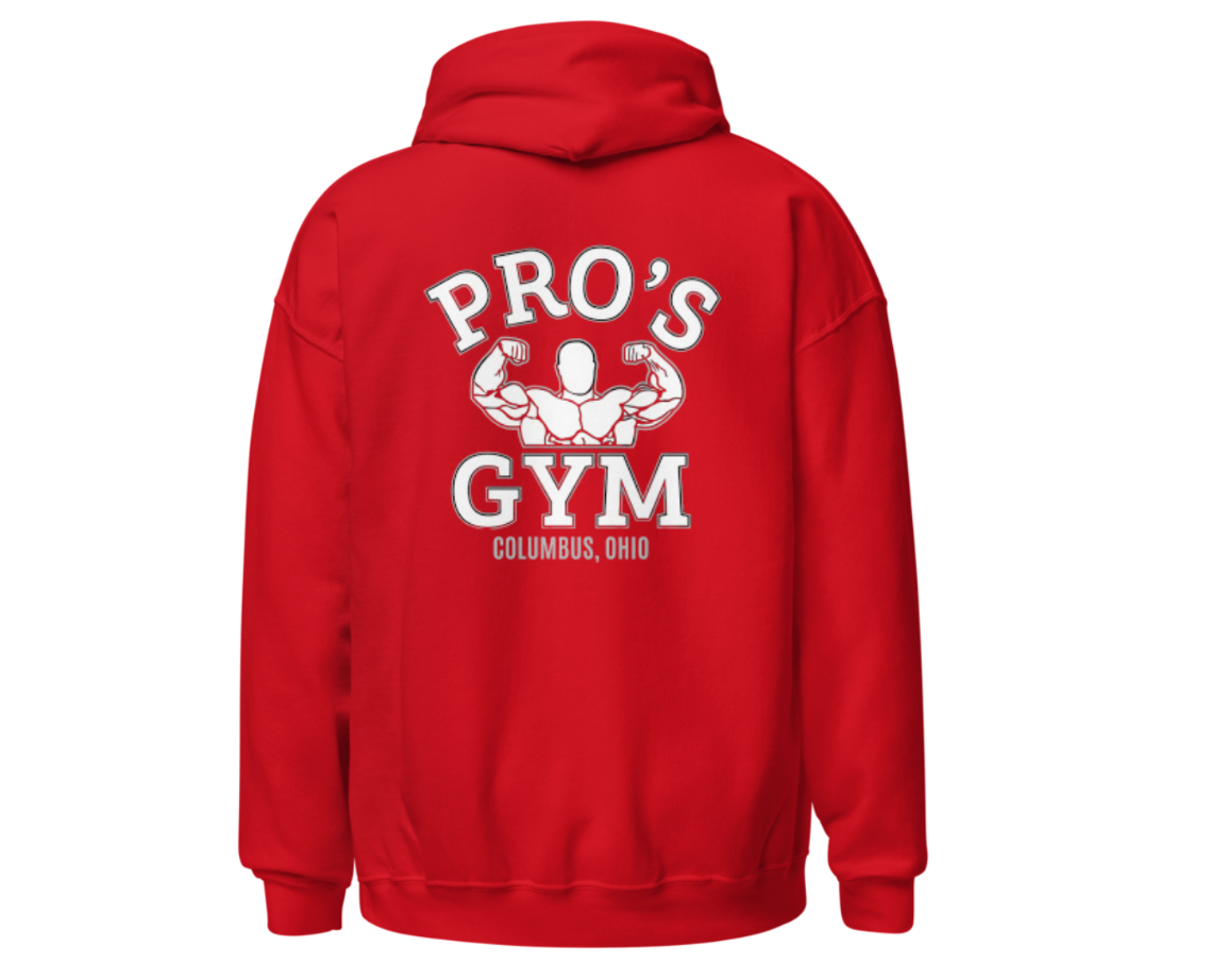 Pro’s Gym Hoodie – Retro Logo, Bold Back Design