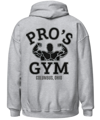 Pro’s Gym Hoodie – Retro Logo, Bold Back Design