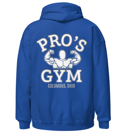 Pro’s Gym Hoodie – Retro Logo, Bold Back Design