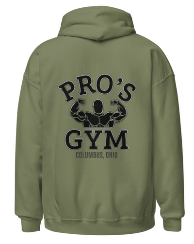 Pro’s Gym Hoodie – Retro Logo, Bold Back Design